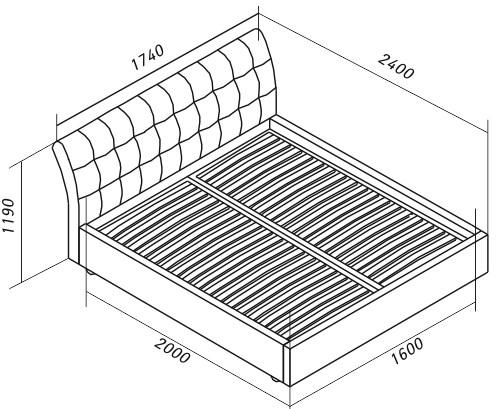 Кровать 2400 на 2400